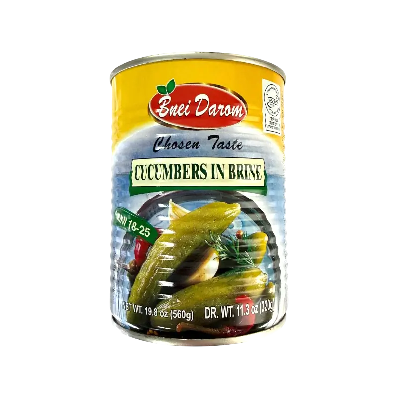 Bnei Darom Cucumbers in Brine Canned Vegetables