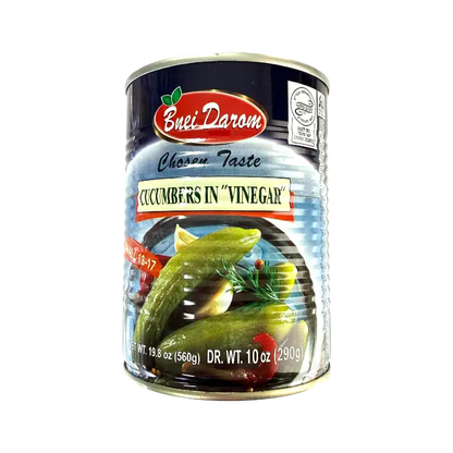 Bnei Darom Cucumbers in Vinegar Small Size Canned Vegetables