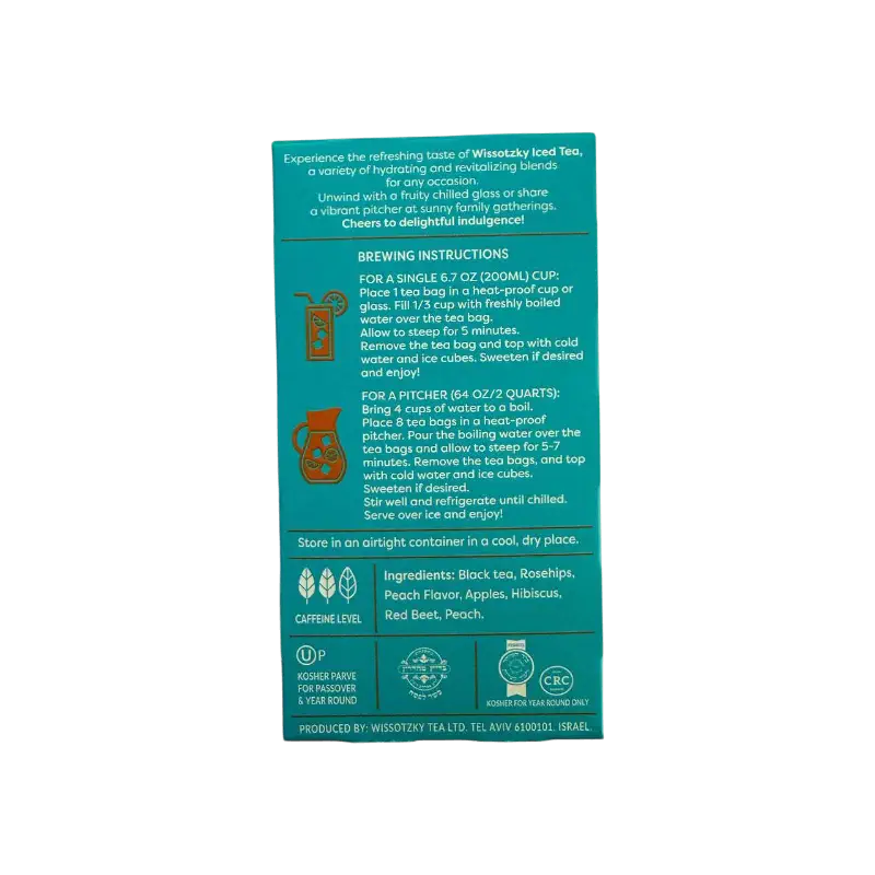 Wissotzky Iced Tea Peach (Black Tea)