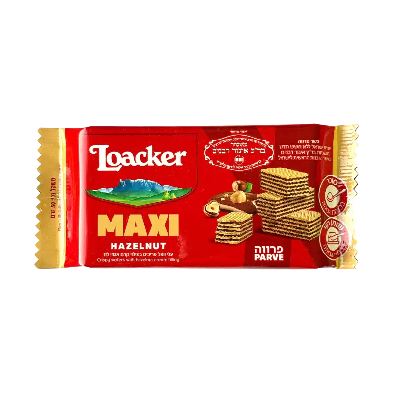 Loacker Maxi Hazelnut Wafer Cookies (Parve)