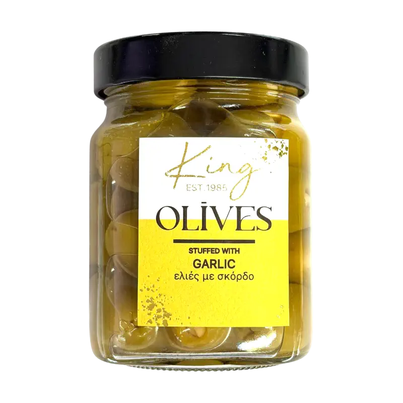 The King of Olives – Green Olives Stuffed with Garlic