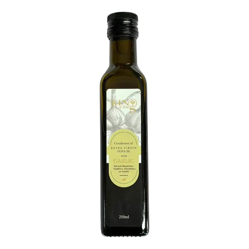 The King of Olives – Extra Virgin Olive Oil with Garlic