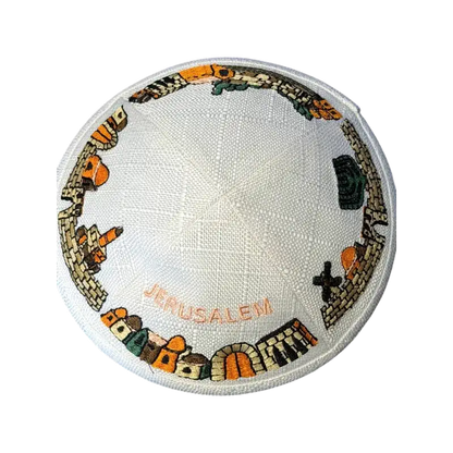 Kippah (Yarmulke) – Jerusalem Embroidered Design