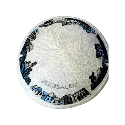 Kippah (Yarmulke) – Jerusalem Embroidered Design