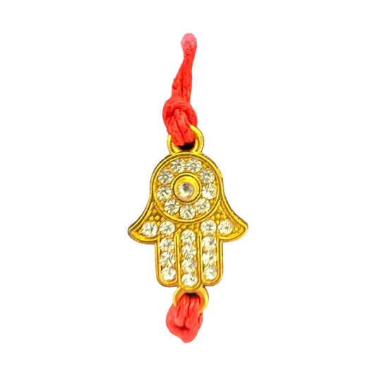 Hamsa Bracelet – Red String Amulet with Crystal Hand Charm