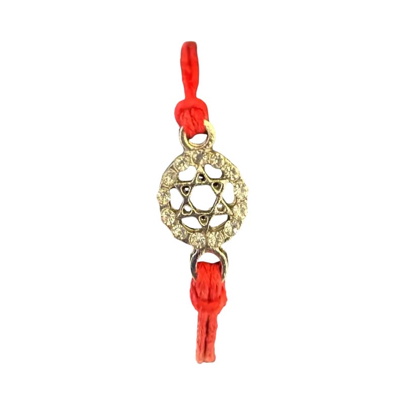Red String Bracelet – Crystal Star of David Amulet