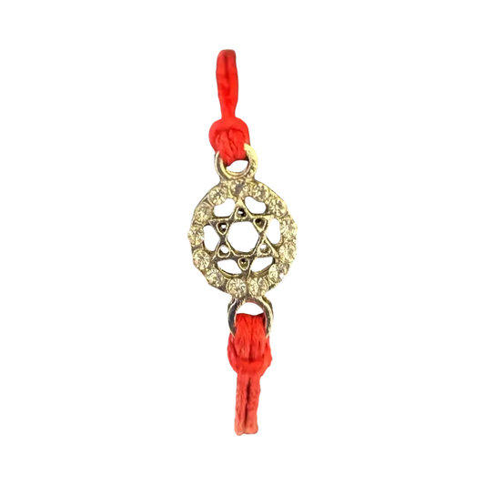 Red String Bracelet – Crystal Star of David Amulet