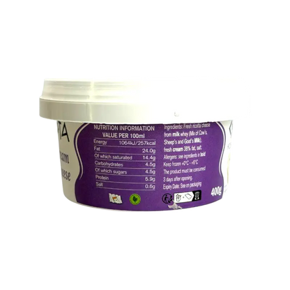 Cypriota Kosher Cream Cheese Dairy Spread 400g