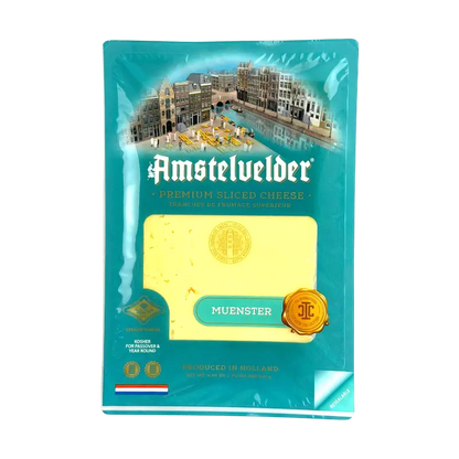 Amstelvelder Kosher Muenster Sliced Cheese Dairy Product 150g