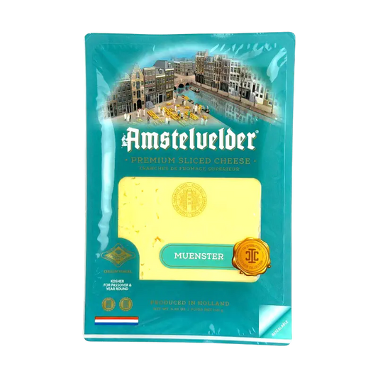 Amstelvelder Kosher Muenster Sliced Cheese Dairy Product 150g