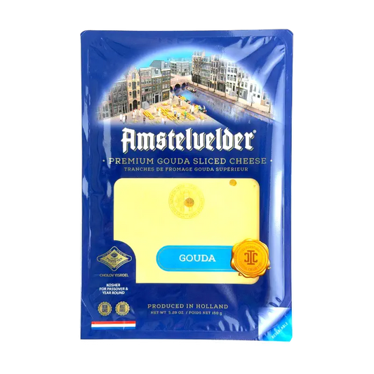 Amstelvelder Kosher Gouda Sliced Cheese Dairy Product 150g