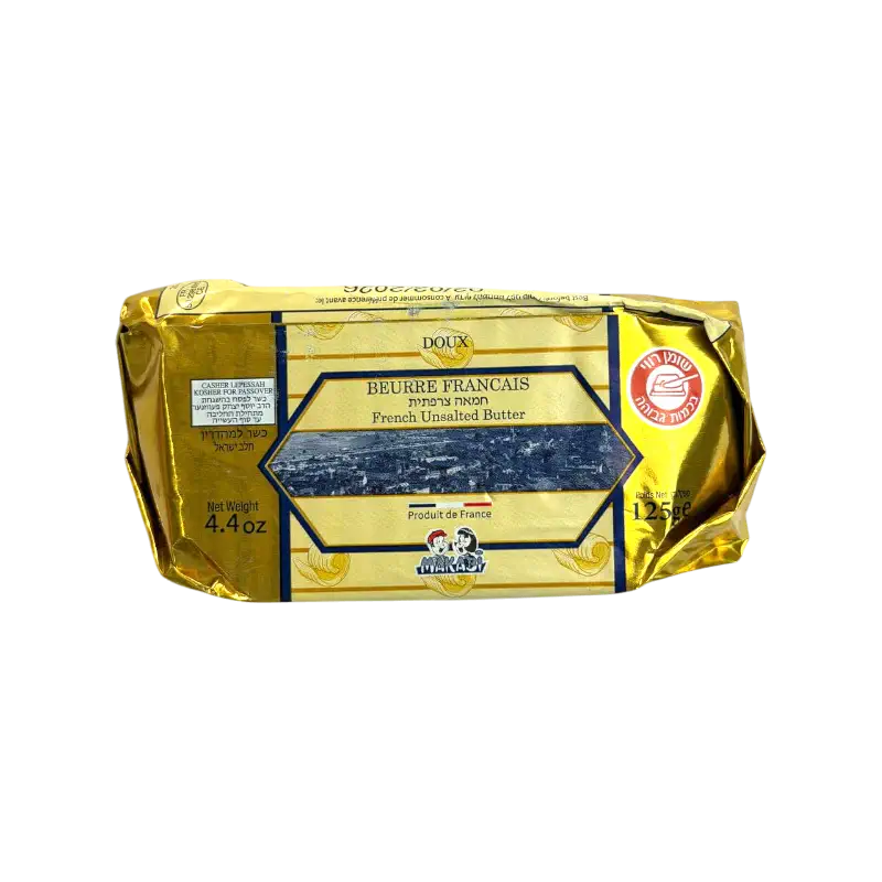 Makabi Kosher French Unsalted Butter Dairy Product 125g