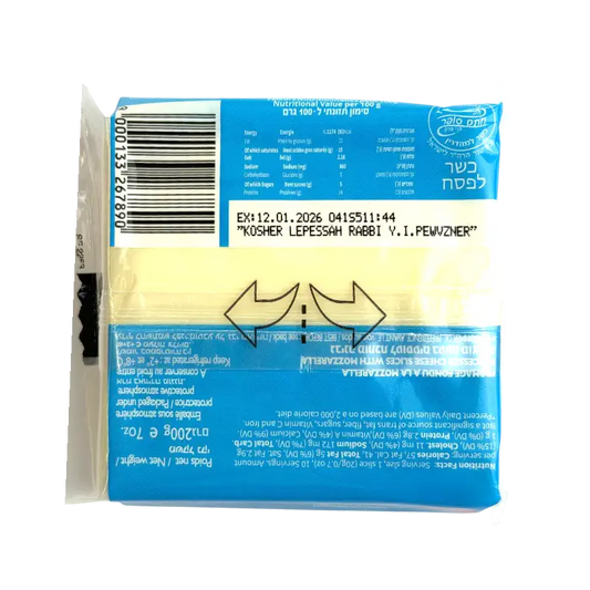 Makabi Kosher Toast Cheese Slices Mozzarella Flavour Dairy Product 200g