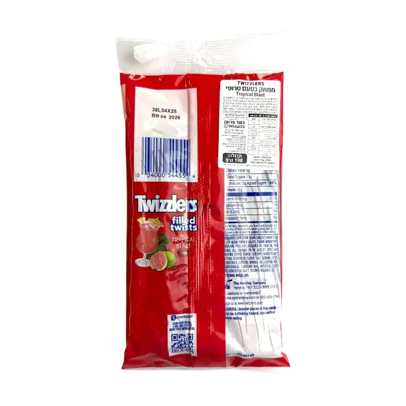 Twizzlers Filled Twists Tropical Blast 198g