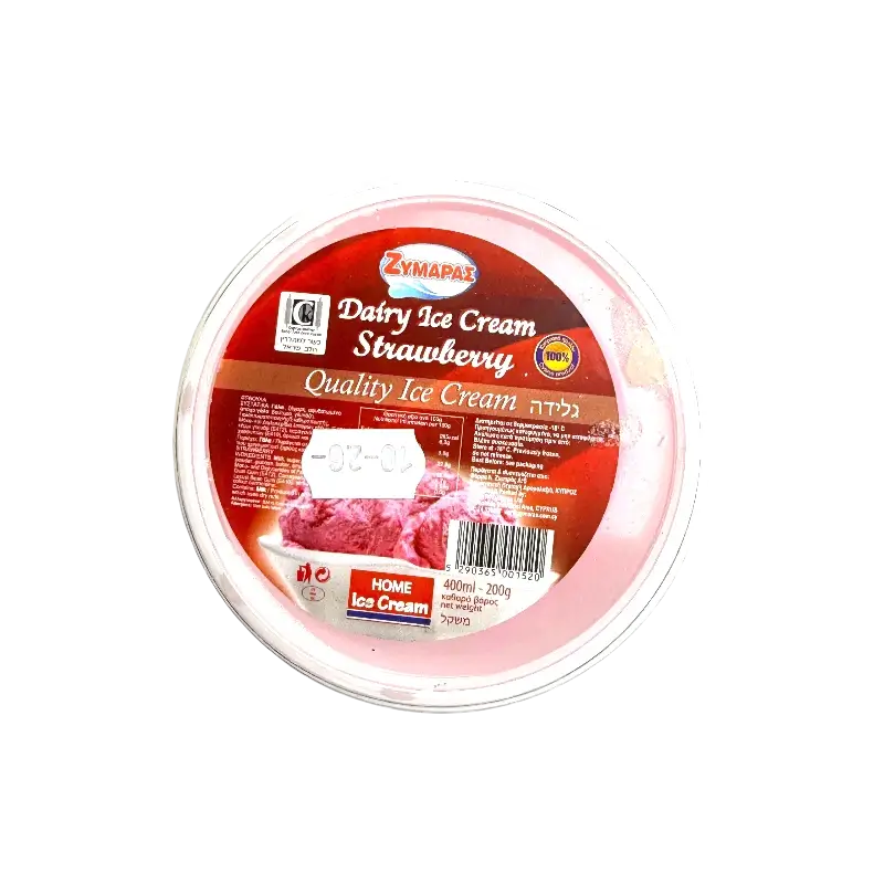 Zympas Dairy Ice Cream Strawberry 400 ml (200 g)