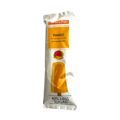 Papafilipou Mango All Natural Sorbet Ice Bar (40% Less Sugar)