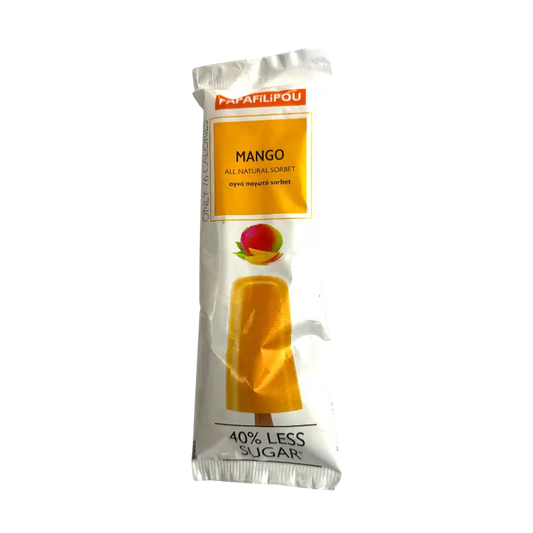 Papafilipou Mango All Natural Sorbet Ice Bar (40% Less Sugar)