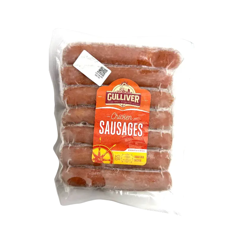 Gulliver Chicken Sausages with Paprika – Frozen Poultry Sausage (650 g)
