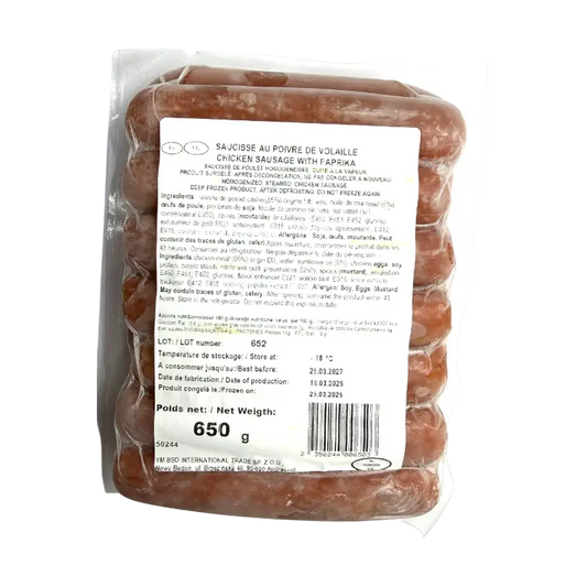 Gulliver Chicken Sausages with Paprika – Frozen Poultry Sausage (650 g)