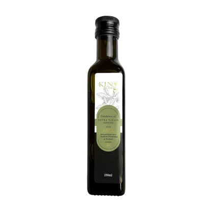 King of Olives Extra Virgin Olive Oil with Basil – Flavoured Olive Oil (250 ml)