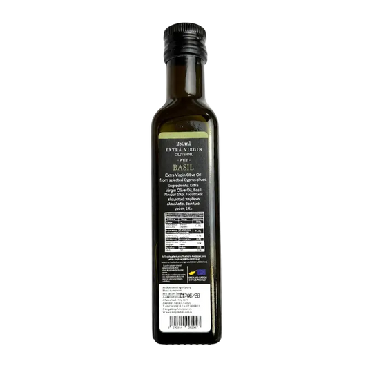 King of Olives Extra Virgin Olive Oil with Basil – Flavoured Olive Oil (250 ml)