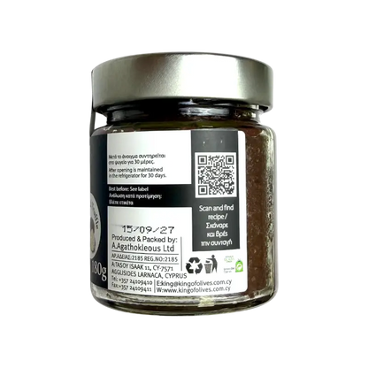 King of Olives Kalamon Olive Paste with Black Truffle – Olive Spread (180 g)