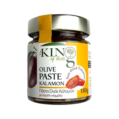 King of Olives Kalamon Olive Paste with Sun‑Dried Tomato – Olive Spread (180 g)