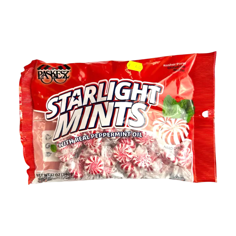 Paskesz Starlight Mints – Peppermint Hard Candy (340 g)