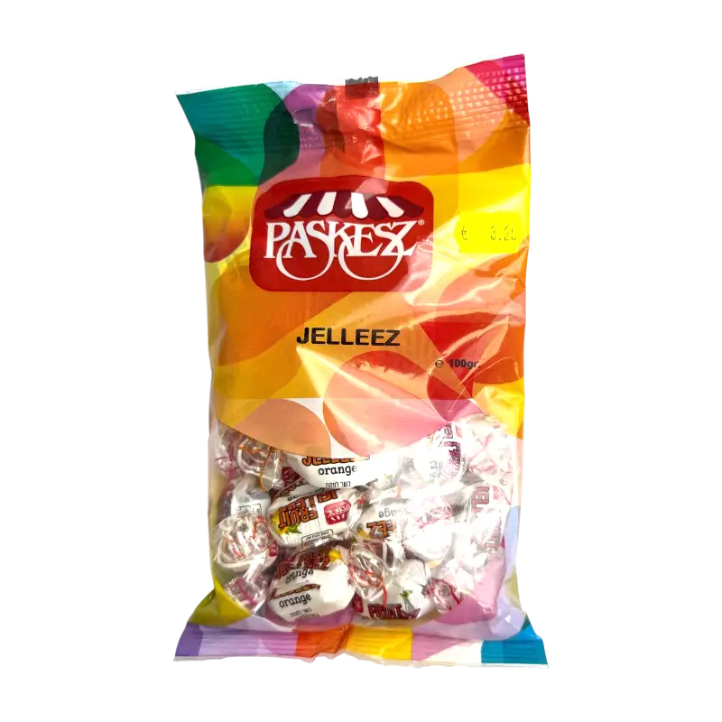 Paskesz Jelleez Orange – Fruit Jelly Candy (100 g)