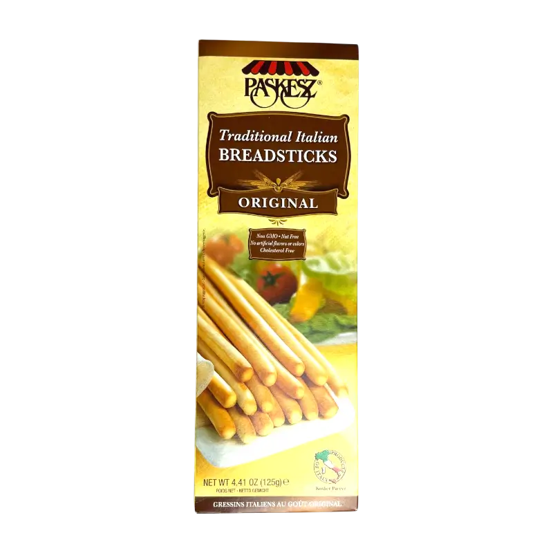 Paskesz Traditional Italian Breadsticks Original – Grissini (125 g)