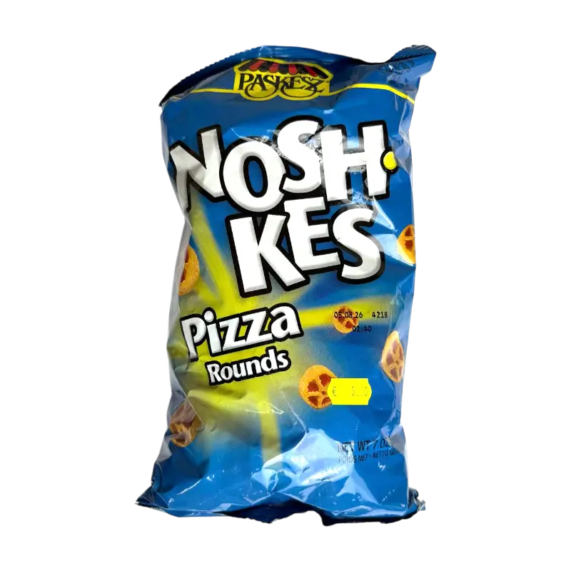 Paskesz Nosh Kes Pizza Rounds – Crunchy Pizza‑Flavored Snacks (200 g)