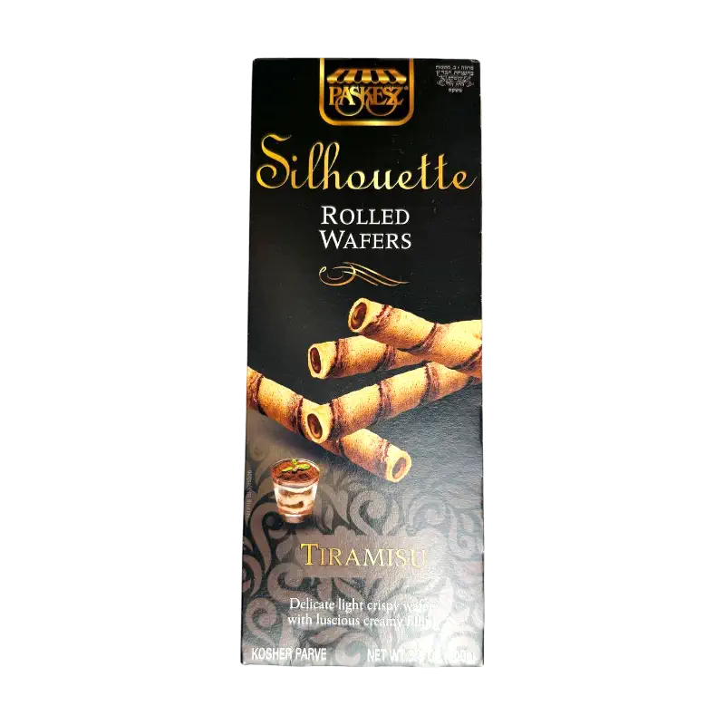 Paskesz Silhouette Rolled Wafers Tiramisu – Wafer Rolls with Tiramisu Cream Filling (100 g)