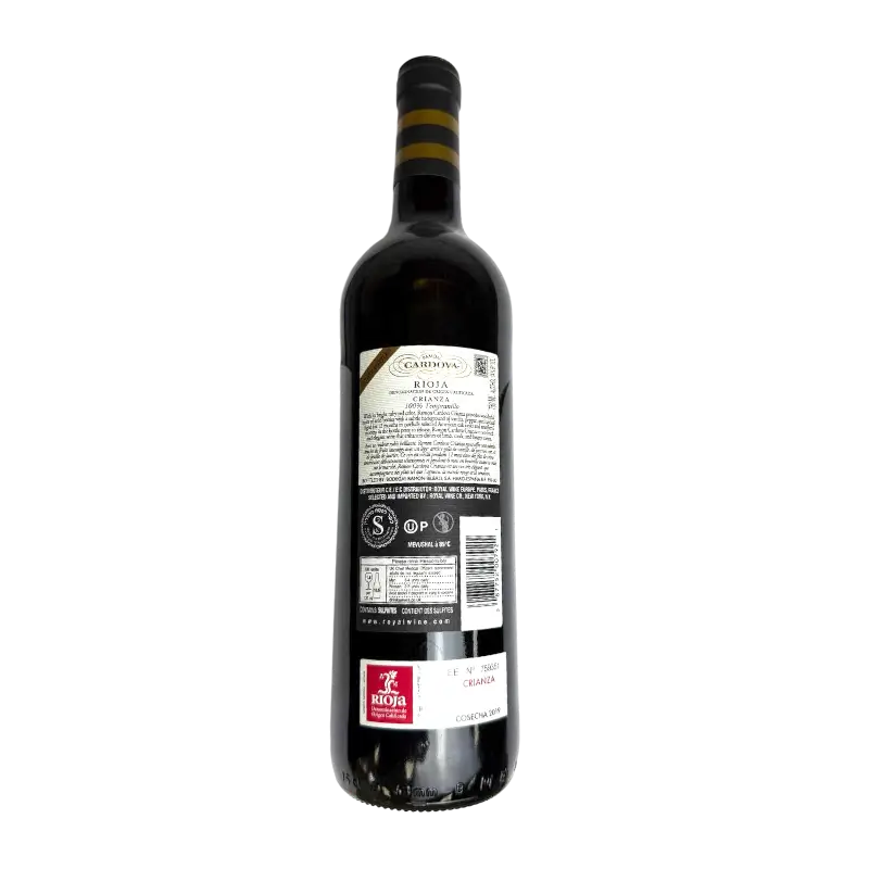 Ramon Cardova Rioja Crianza 2019 Dry Red Wine (Kosher for Passover, Mevushal)