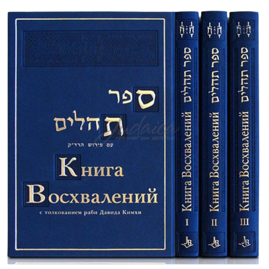Psalms with commentary of RaDaK ,Volumes 1-3 (Russian Language )